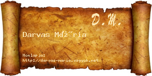 Darvas Mária névjegykártya