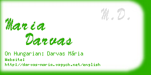 maria darvas business card